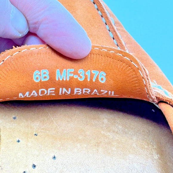 Mercanti Fiorentini Driving Loafers Women's 6B Orange Suede Colorful Fun Artsy - Picture 8 of 11